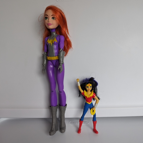 DC Comics Batgirl Wonder Woman Action Figures 12in 5in Mattel McDonald's Toy Set - Picture 7 of 12